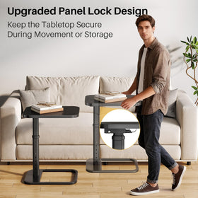 Branwick flip-top surface TV tray design allowing stable placement and spill prevention