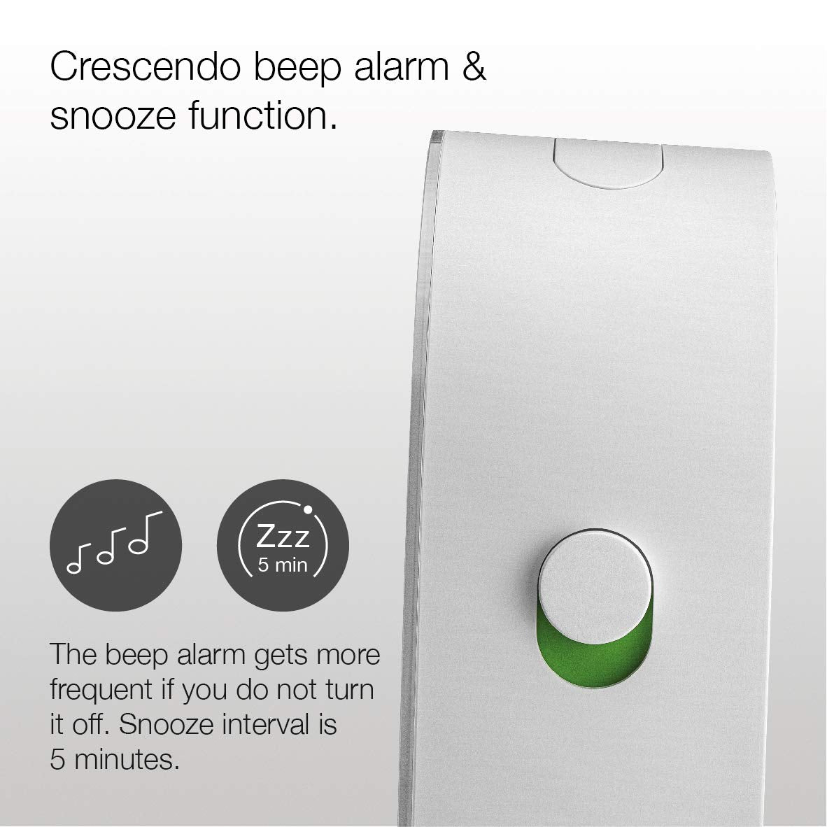 Braun BC22W backlight activation highlights dial in low light.