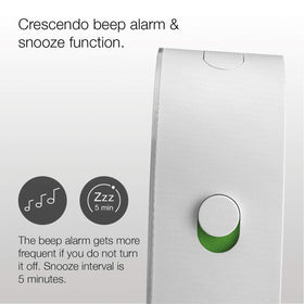 Braun BC22W backlight activation highlights dial in low light.