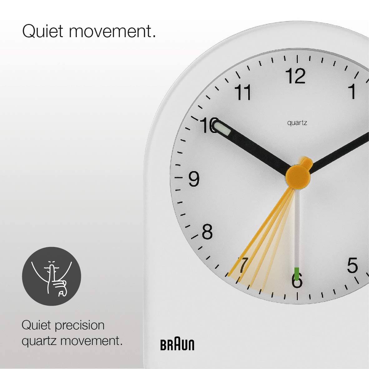 Braun BC22W snooze button close-up for quick wake-up routines.