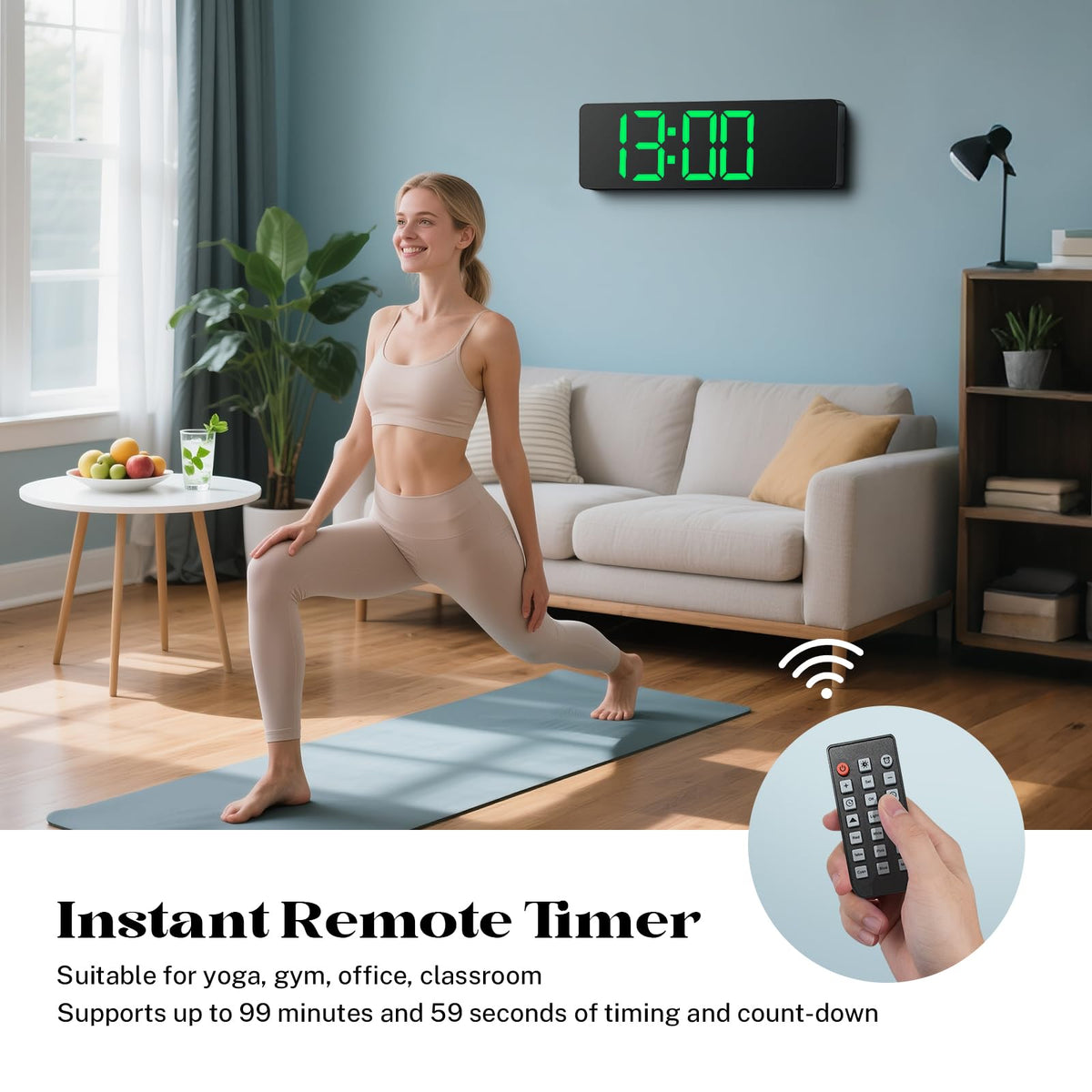 Brauthon plug-in-powered clock preserves settings after outages.