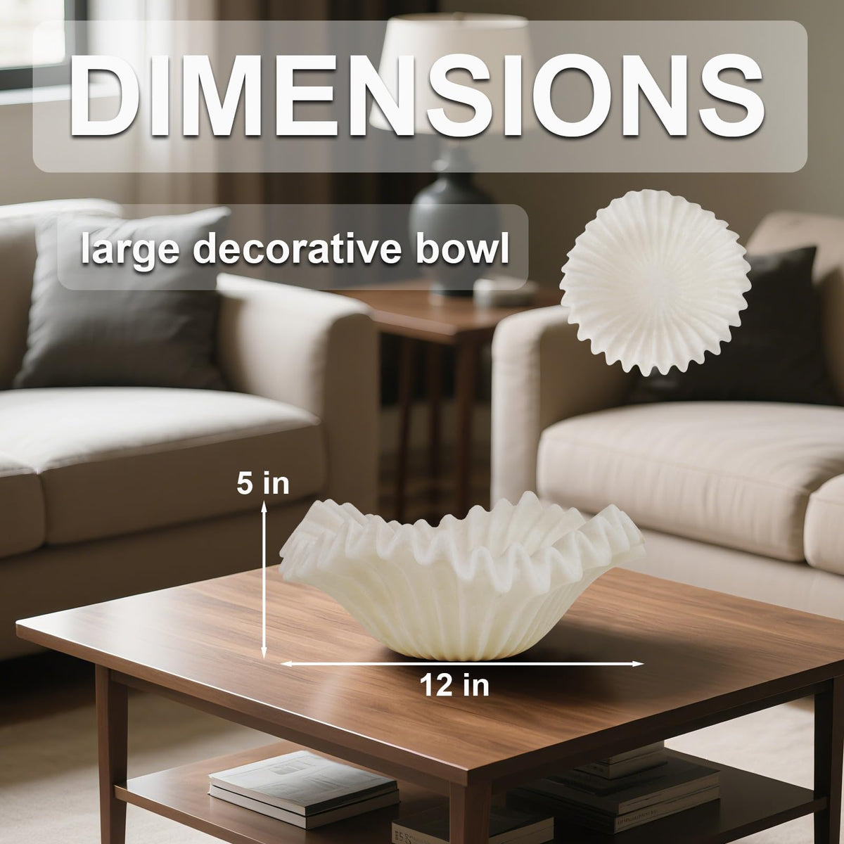 Braxio white bowl fruit holder ideal for decorative fruit display