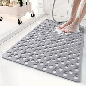 BREELEAM non-slip bathtub mat with secure suction cups for safer baths.