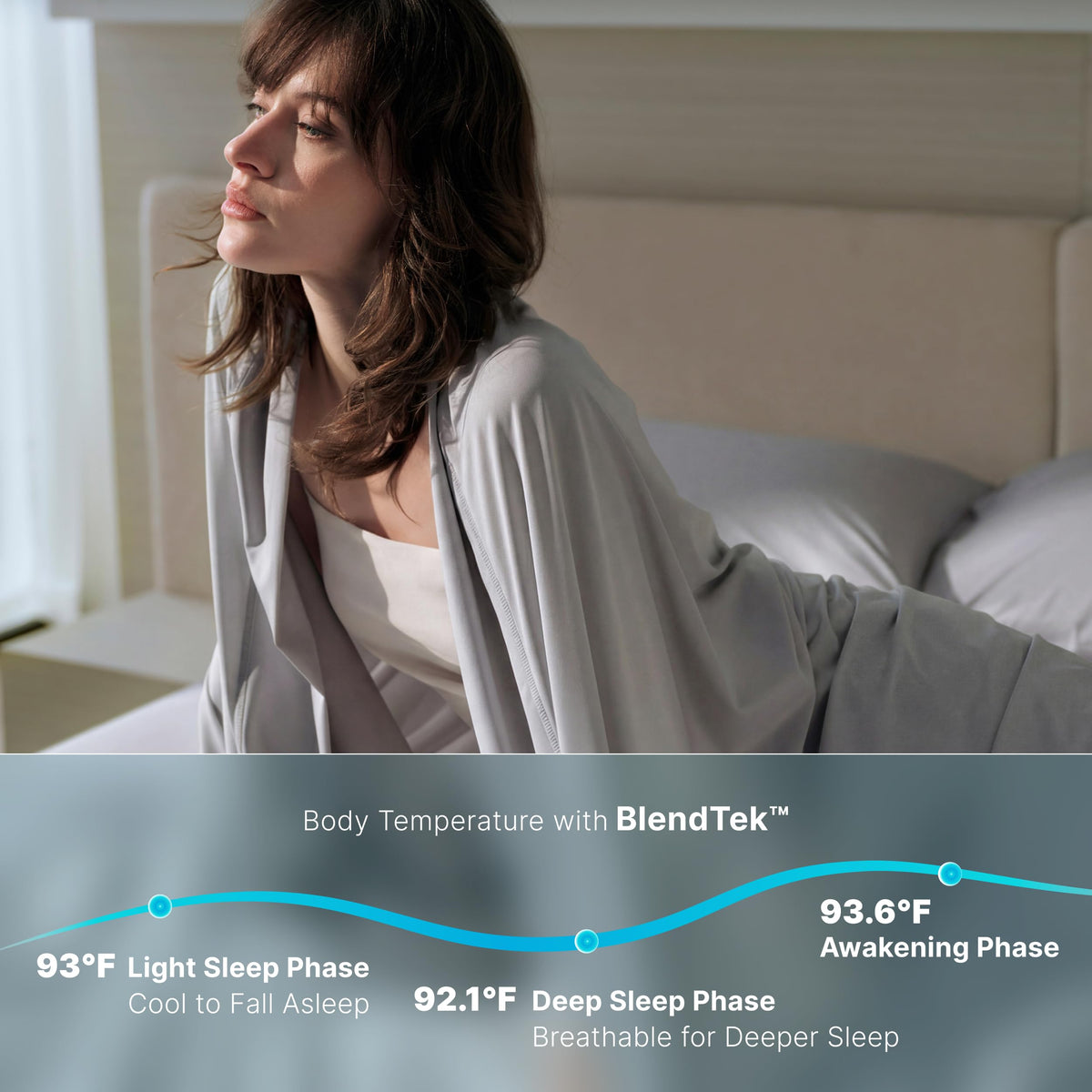 Breescape cooling sheets king size gift box with handheld fan and laundry bag