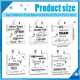 BreezeHug clear acrylic puzzle piece plaque for durable desk display
