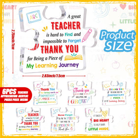 BreezeHug clear acrylic teacher desk decor showcasing multicolor plaques.