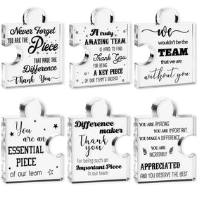 BreezeHug puzzle piece plaque set on a desk highlighting team connection and appreciation