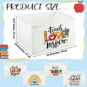 Breling collapsible bin with handles for space-saving storage.