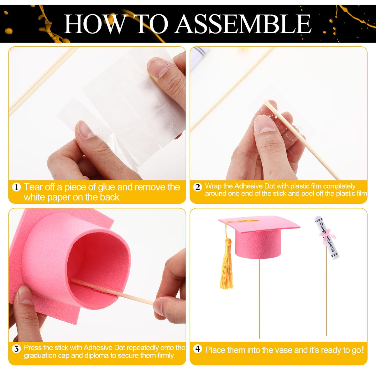 Breling assembled graduation centerpiece on table display
