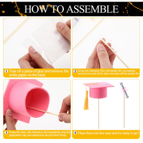 Breling assembled graduation centerpiece on table display