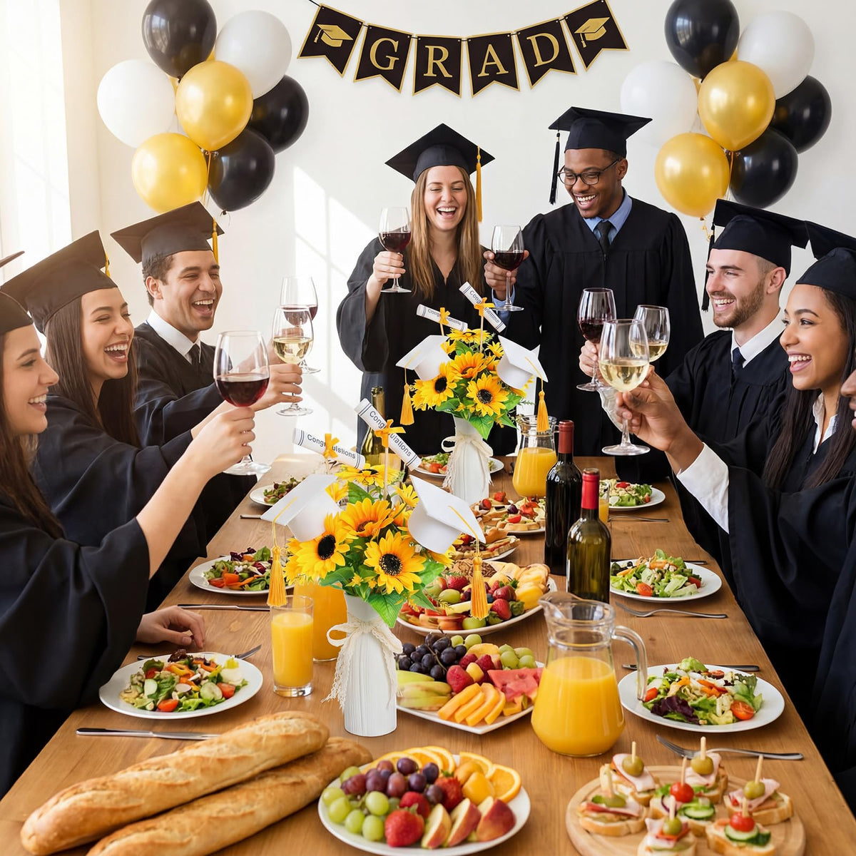 Breling graduation decor mason jar toppers add celebratory flair