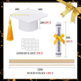 Breling felt diploma scroll with gold bow as a centerpiece accent