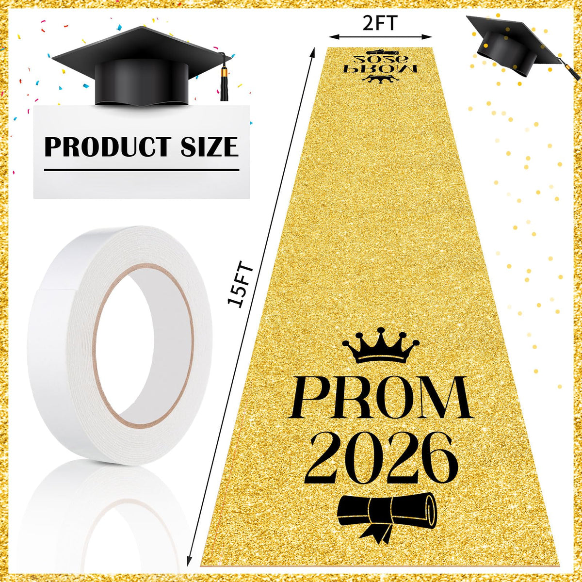 Breling Prom 2026 glitter detail adds shimmering texture for a memorable entry.