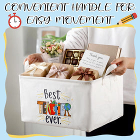 Breling rainbow design basket adds cheerful storage to home or office.
