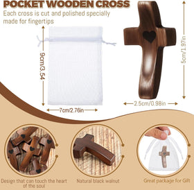 Brevynx durable black walnut cross with smooth grip for calming touch.