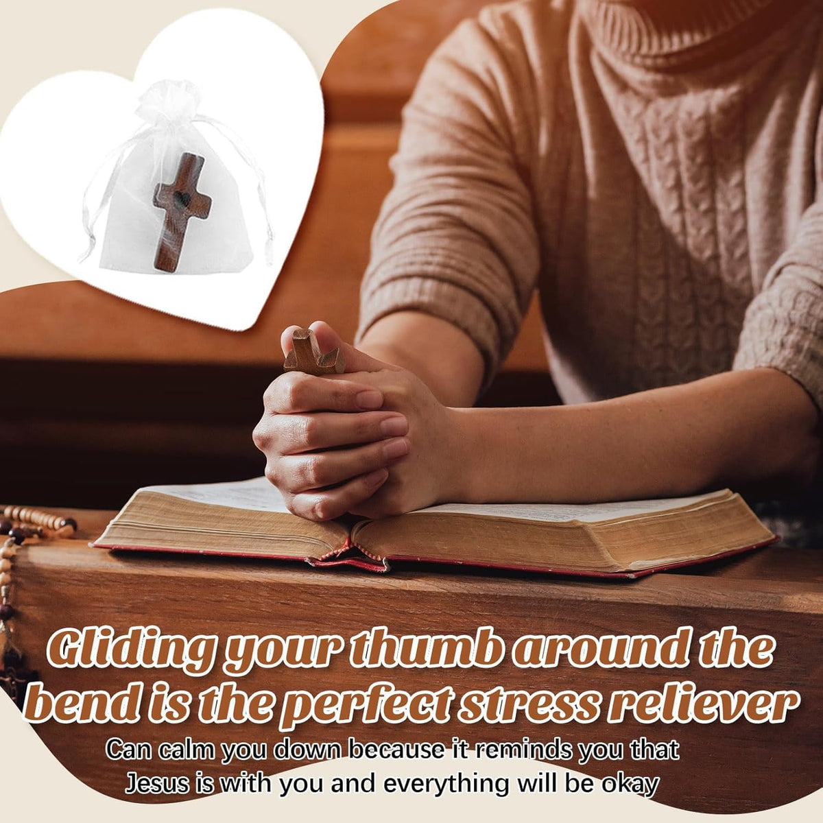 Brevynx versatile cross suitable for prayer and decorative display.