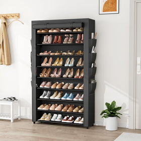 BrFoYu tall free-standing rack ideal for front entryway organization.