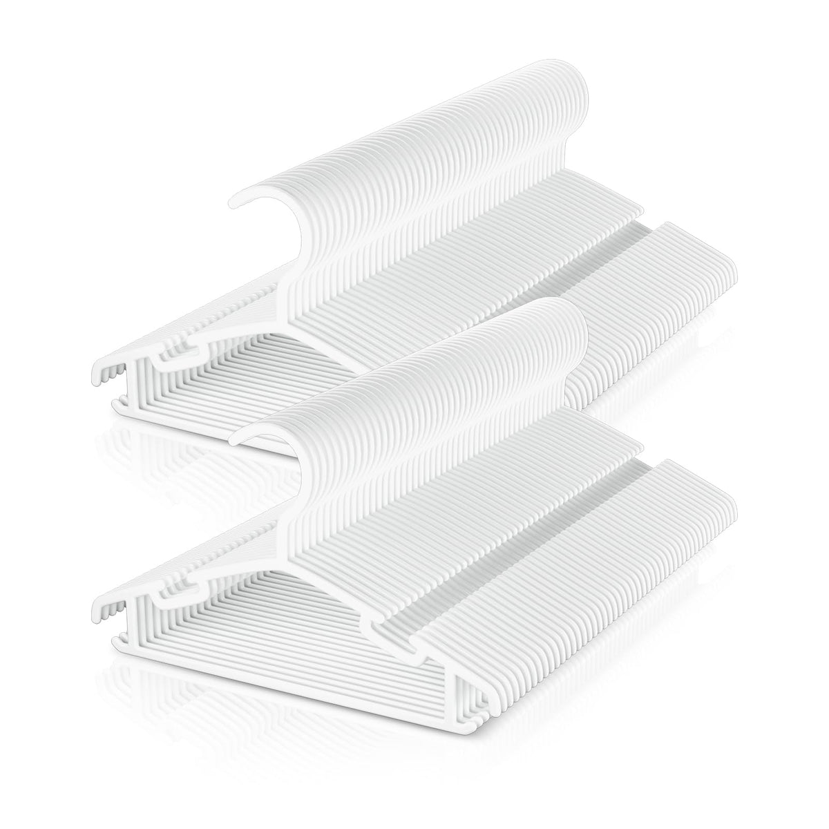 BrFoYu baby hangers 100-pack front view for neat closet organization.