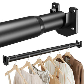 BrFoYu closet rod extended to 84 inches for versatile wardrobe organization