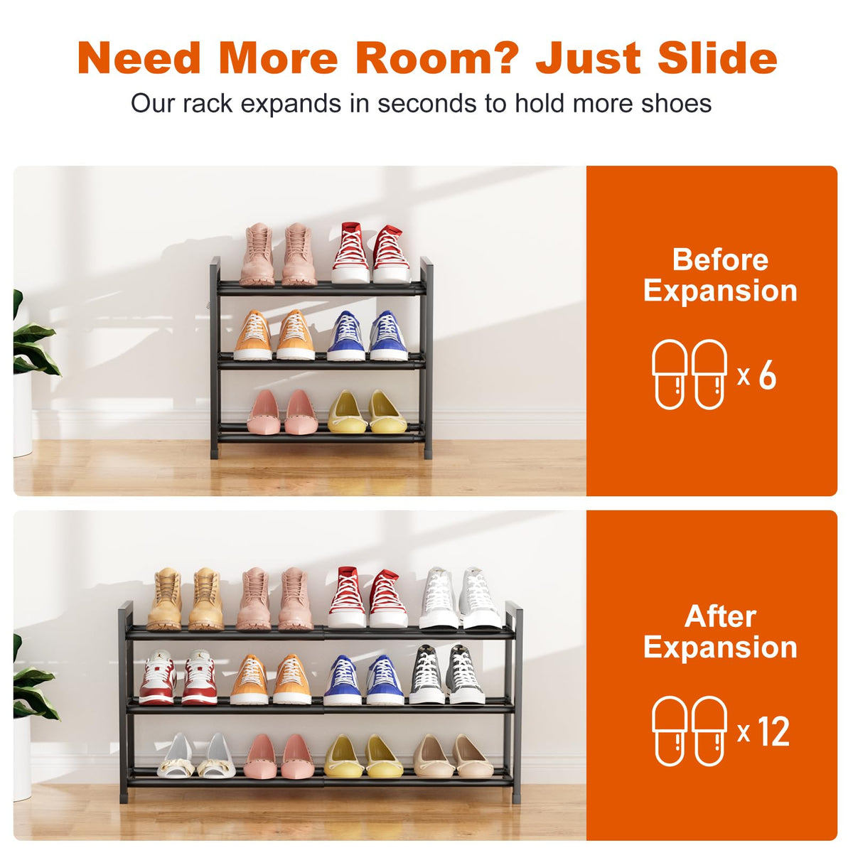 BrFoYu dorm-friendly free-standing rack for compact organization.