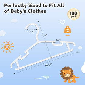 Slim space-saving design maximizes closet capacity for children's clothes.