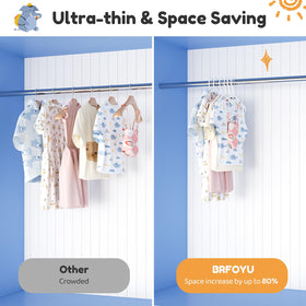 Notched shoulders secure dresses and camisoles on BrFoYu hangers.