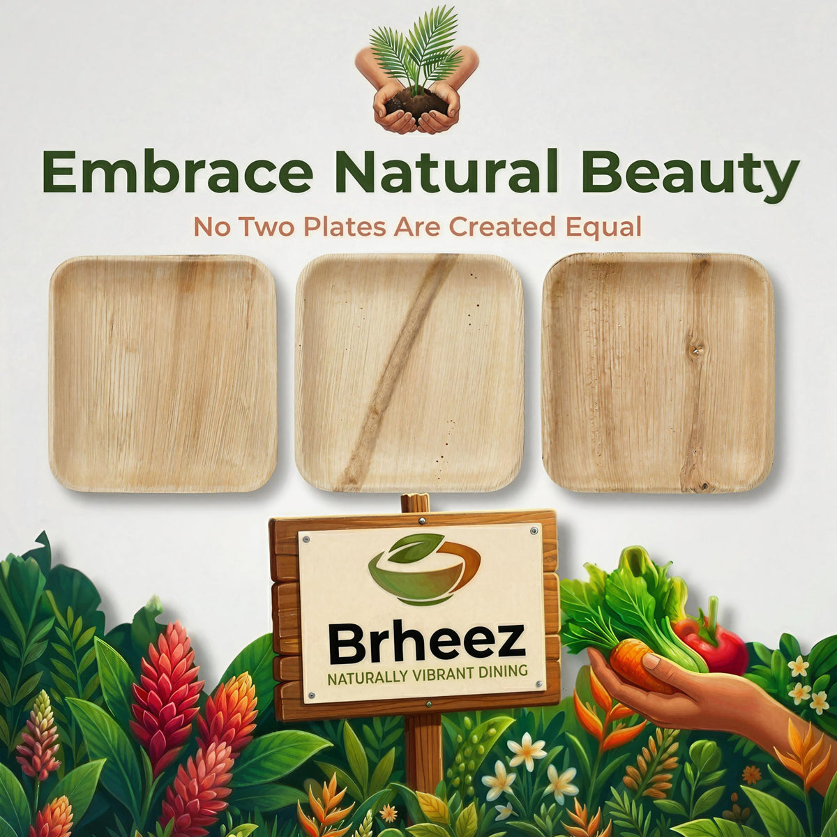 Brheeze outdoor dining plates perfect for picnics and barbecues.
