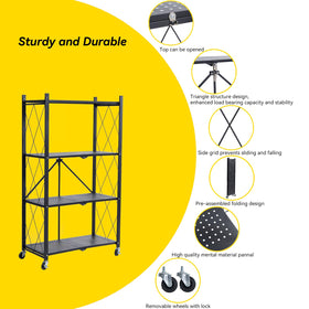 BRIAN & DANY folding metal rack side folded demonstrates compact storage