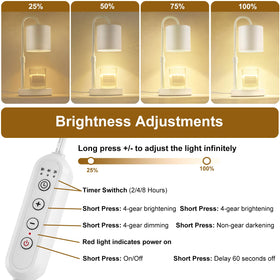Briever candle warmer metal body with sleek lampshade for modern look.