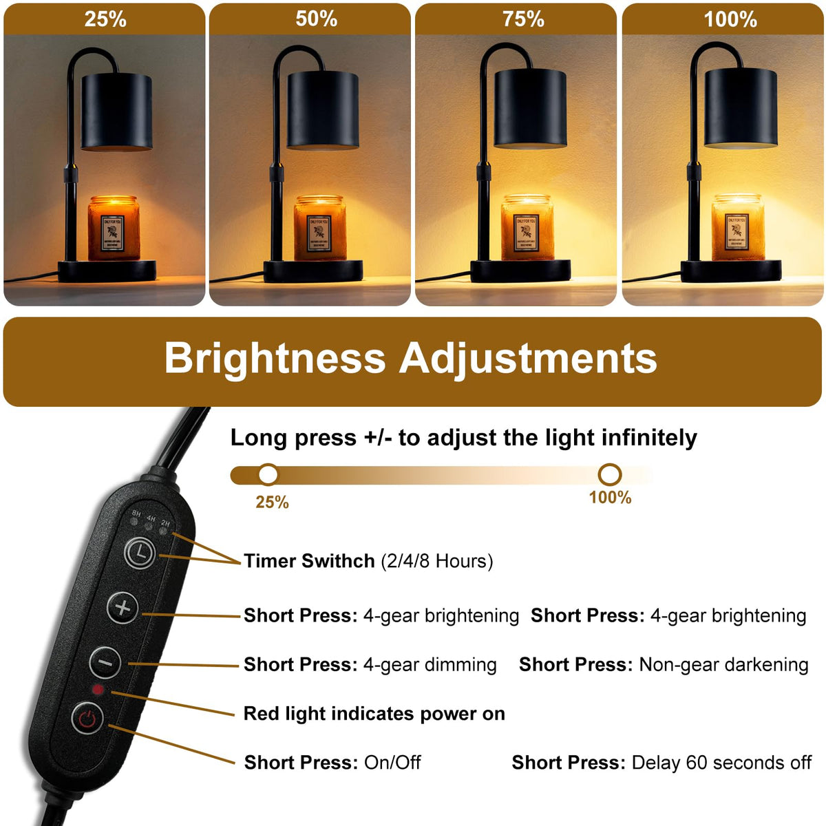 Briever candle warmer non-slip pads protect surfaces and keep family safe
