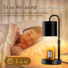 Briever candle warmer temperature control to customize fragrance strength
