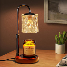 Briever candle warmer base glows softly for a cozy atmosphere.