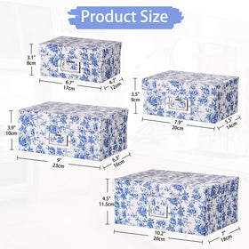 Briful storage boxes with lids keep photos protected and organized.
