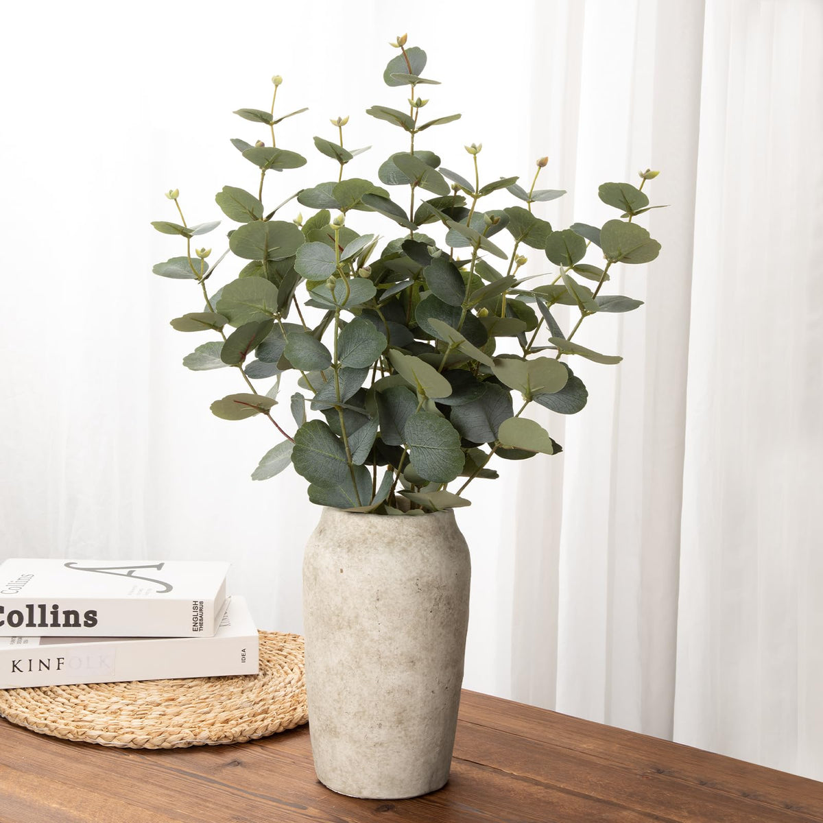 Briful farmhouse vase elevates entryways with warm rustic charm.
