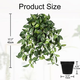 Briful Watermelon Peperomia silk leaves show variegation for natural-looking greenery.