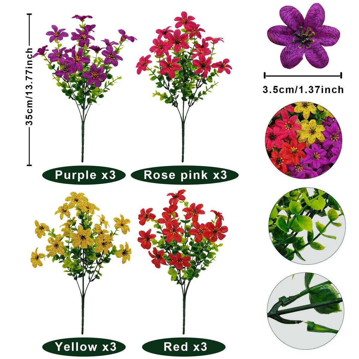 BRIGEA UV-resistant silk petals close-up demonstrates durability under sun exposure