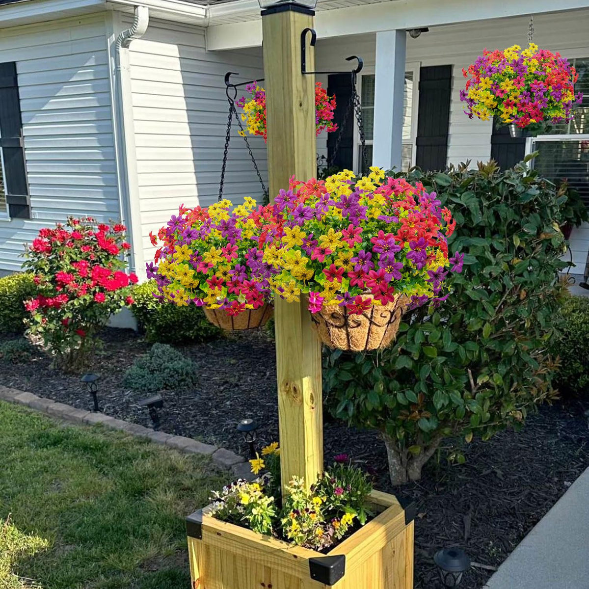 BRIGEA window sill floral display with vibrant, low-maintenance accents