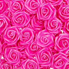 Bright Creations foam rose heads are easy to glue to foam for quick setups.