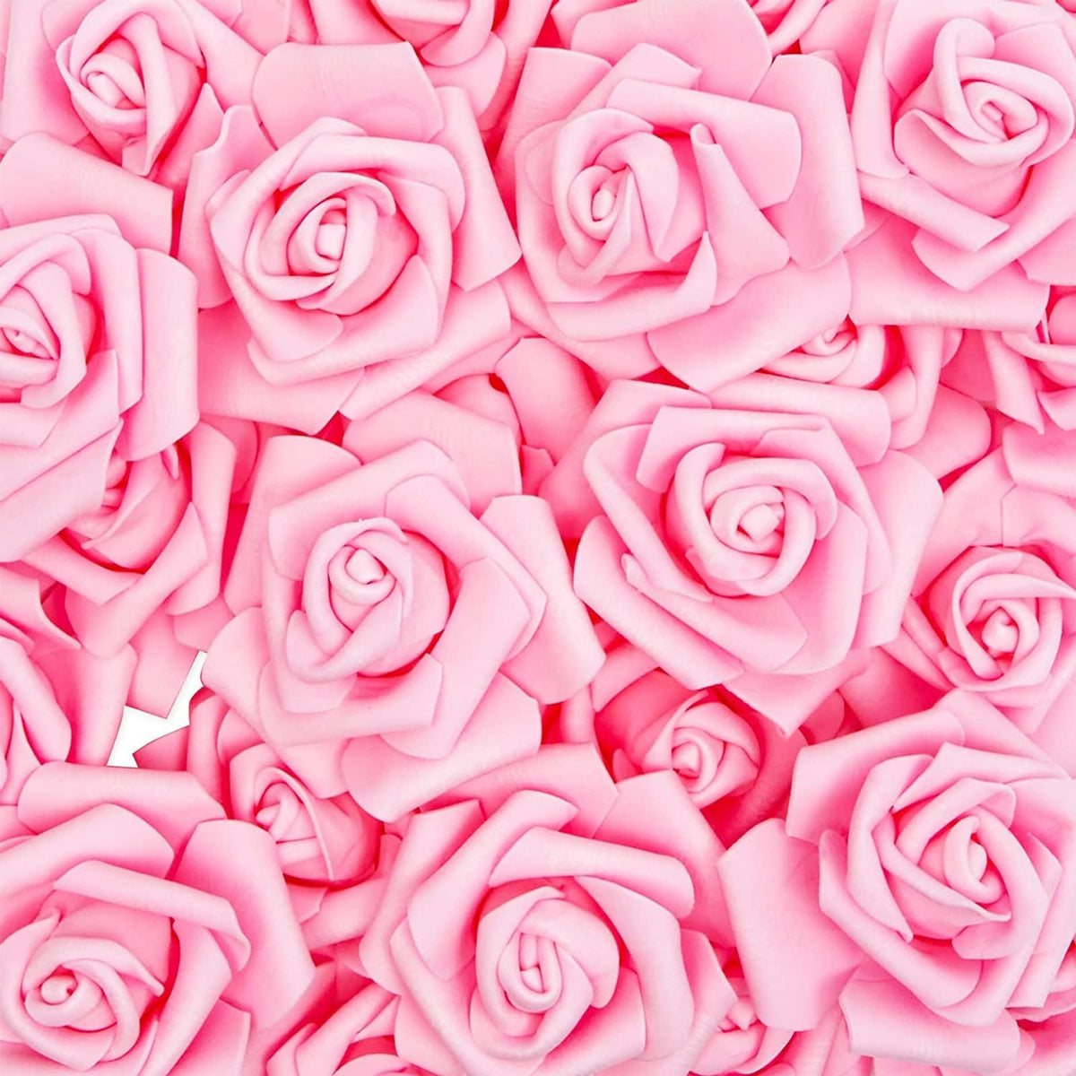 Bright Creations foam rose heads with 3-inch diameter for impactful displays.