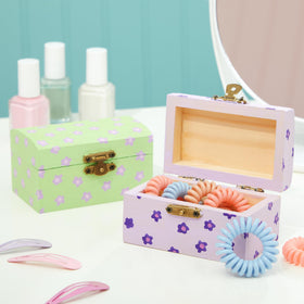 Bright Creations chest with secure clasp keeps contents safe for display or gifting.