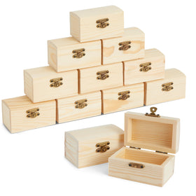 Bright Creations mini treasure chest pinewood empty, ideal for painting and DIY decoration.