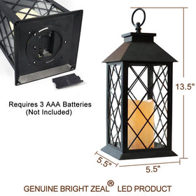 Bright Zeal decorative lantern for patios, tables, and events.