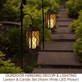 Bright Zeal lantern includes a hanging ring for versatile placement.