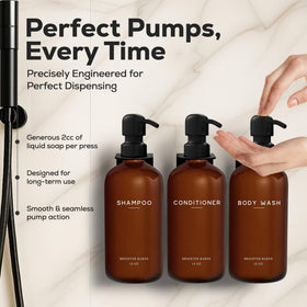 Brighter Barns 304G stainless steel pumps resist corrosion for long-lasting shower use.