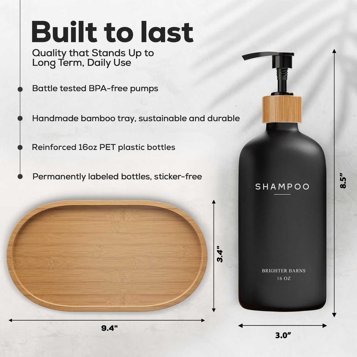 Brighter Barns bamboo tray detail elevates countertop organization in a stylish home spa.
