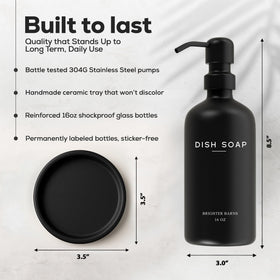Brighter Barns ceramic tray offers a stain-resistant base and tidy counter.
