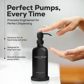 Brighter Barns full dispenser set in matte black elevates kitchen decor.