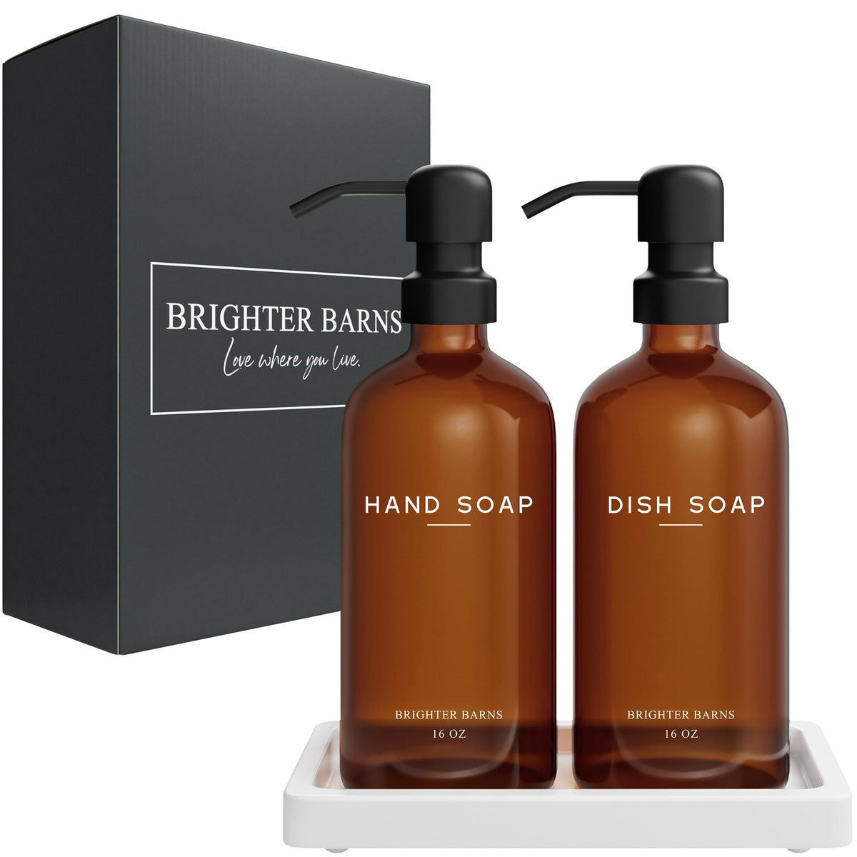 Brighter Barns eco-friendly refillable set reduces plastic waste at home.