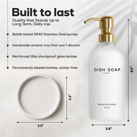 Brighter Barns gold pump dispenser adds a refined touch to daily chores