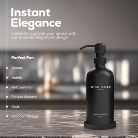 Brighter Barns stainless steel pump pairs with the dispenser for long-lasting performance.